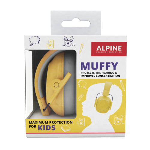 Apsauginės ausinės ALPINE Muffy KIDS geltonos